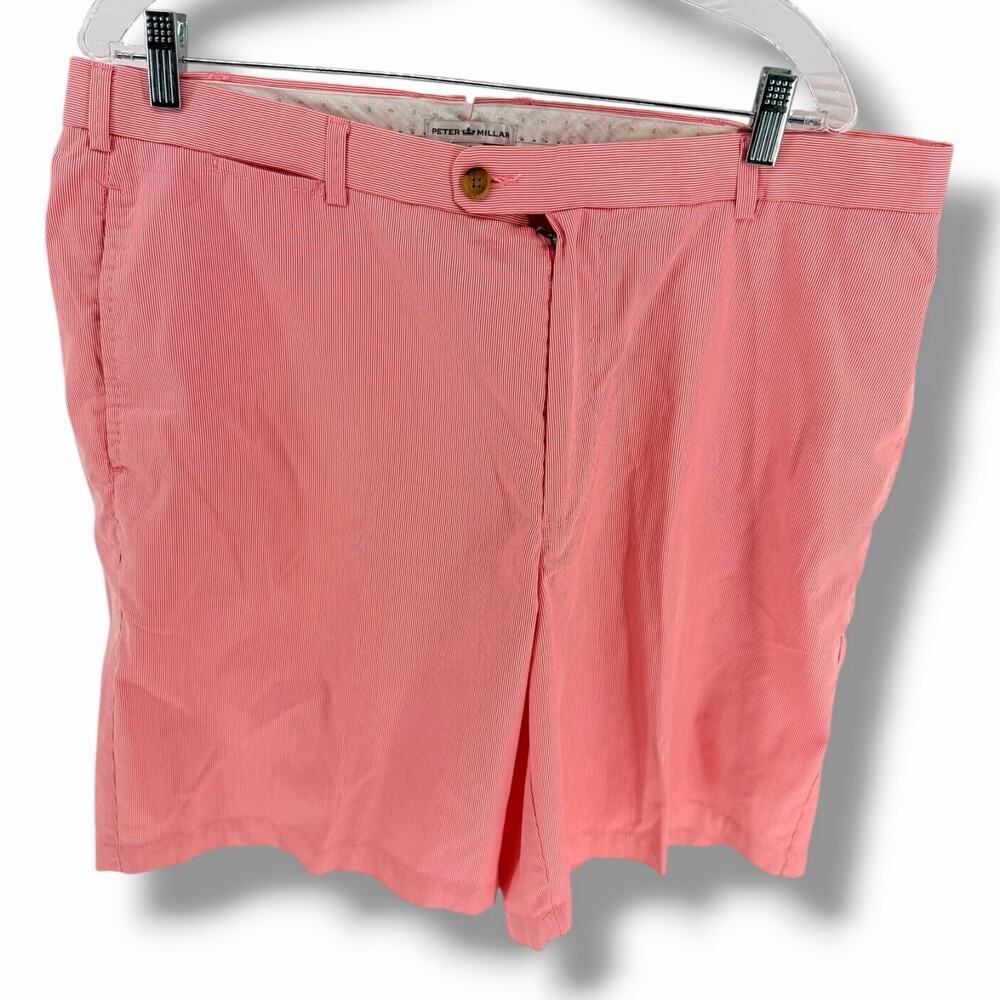 Peter Millar Shorts Adult 38 Pink Striped Pincord Flex Sport Golf Pockets Mens